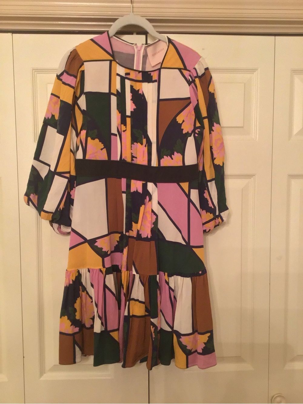 Roksanda Floral Geometric Silk Dress